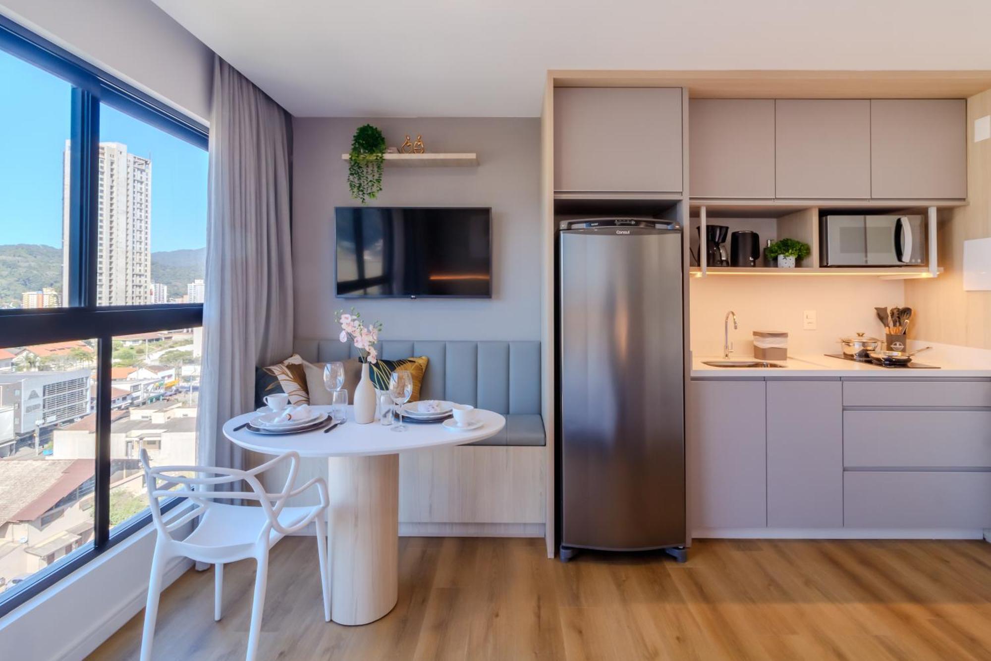 Loft Novo Todo Mobiliado Com Wifi Piscina E Proximo A Oktober Apartment Blumenau Cameră foto